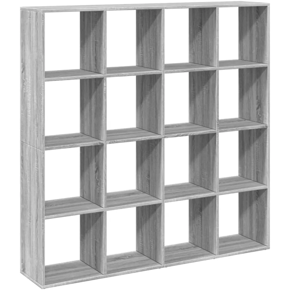 vidaXL Boekenkast 137,5x29x137,5 cm bewerkt hout grijs sonoma eiken