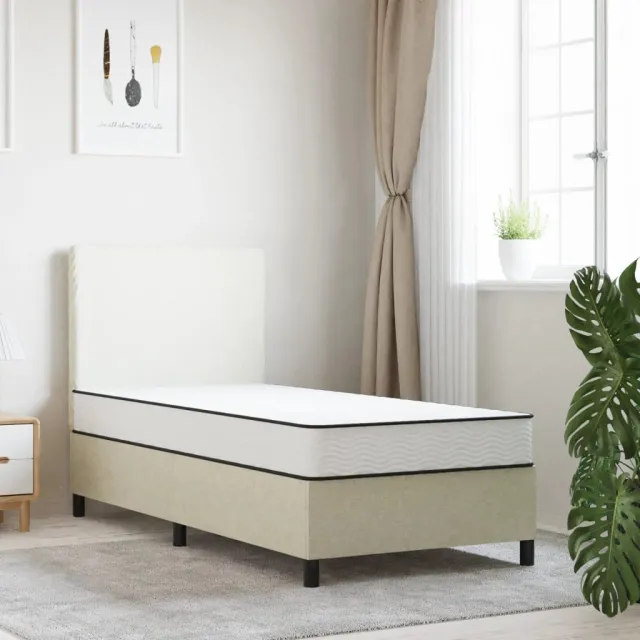 vidaXL Binnenveringmatras middelhard 90x200 cm Wit