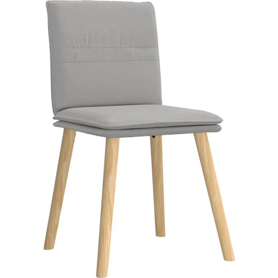 vidaXL Eetkamerstoelen 6 st stof wolk grijs
