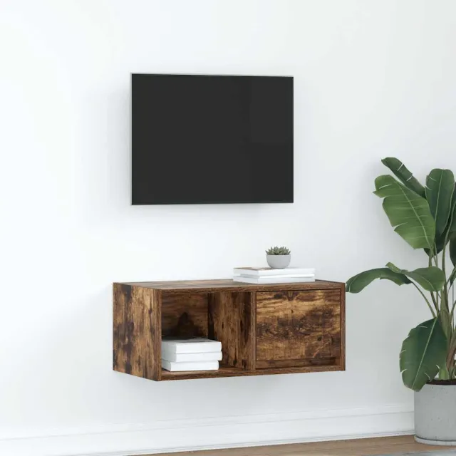 vidaXL TV-meubel 60x31x25,5 cm bewerkt hout gerookt eikenkleurig, foto 2