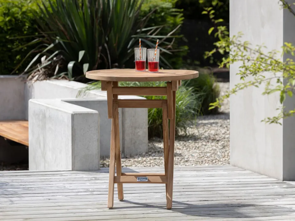Bellagio tuinmeubelen Sunyard Preston klaptafel ø 65cm (h:75cm) bruin, foto 4