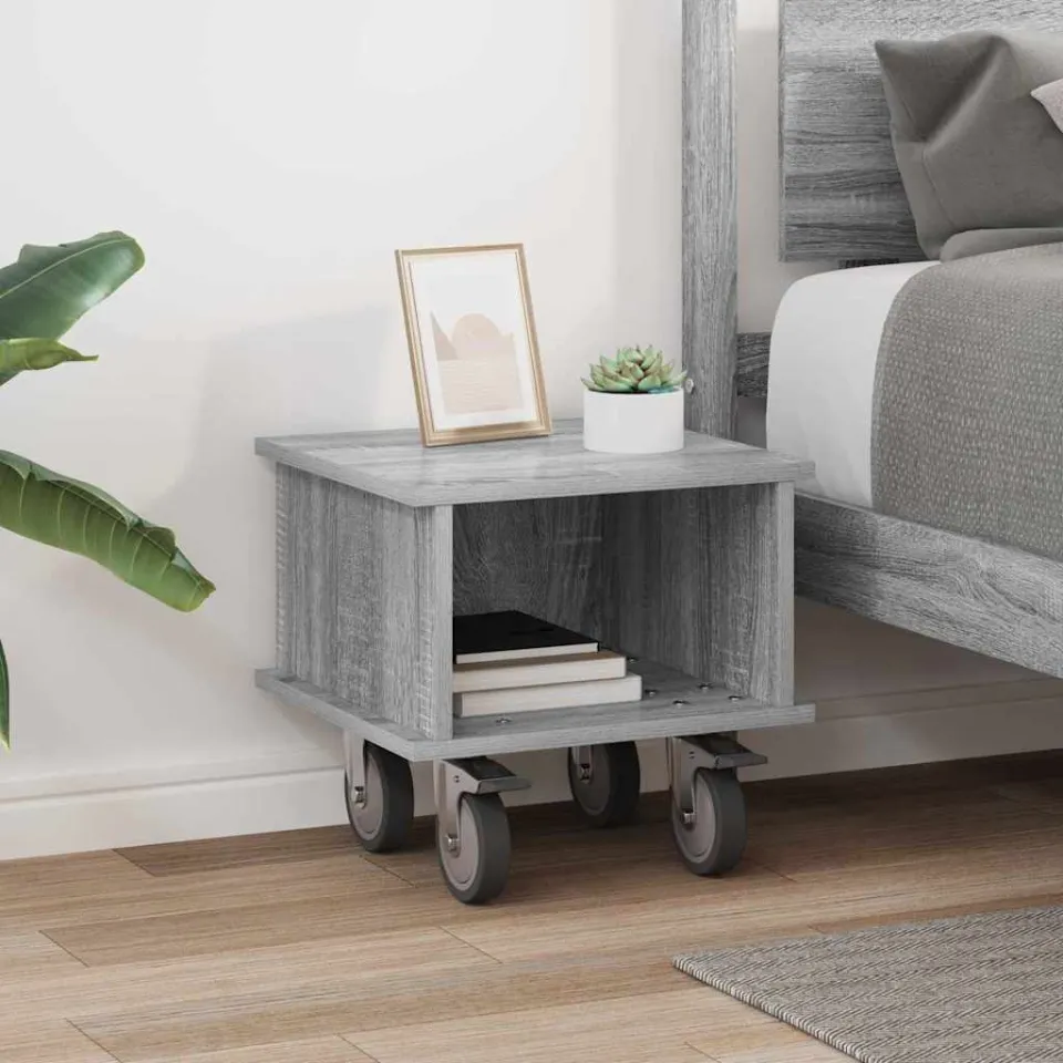 vidaXL TV-standaard 37 x 35 x 35 cm Grijs Sonoma Bewerkt hout, foto 4