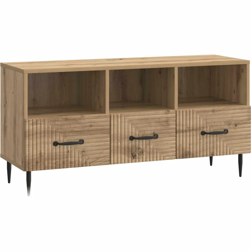 vidaXL TV-kast 102 x 34,5 x 50 cm Artisanaal eiken Bewerkt hout, foto 3