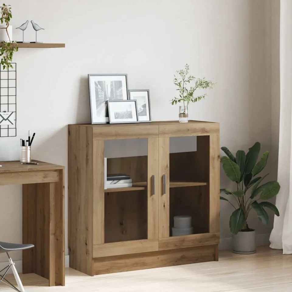 vidaXL Boekenkast 82,5x30,5x80 cm bewerkt hout artisanaal eikenkleurig, foto 4
