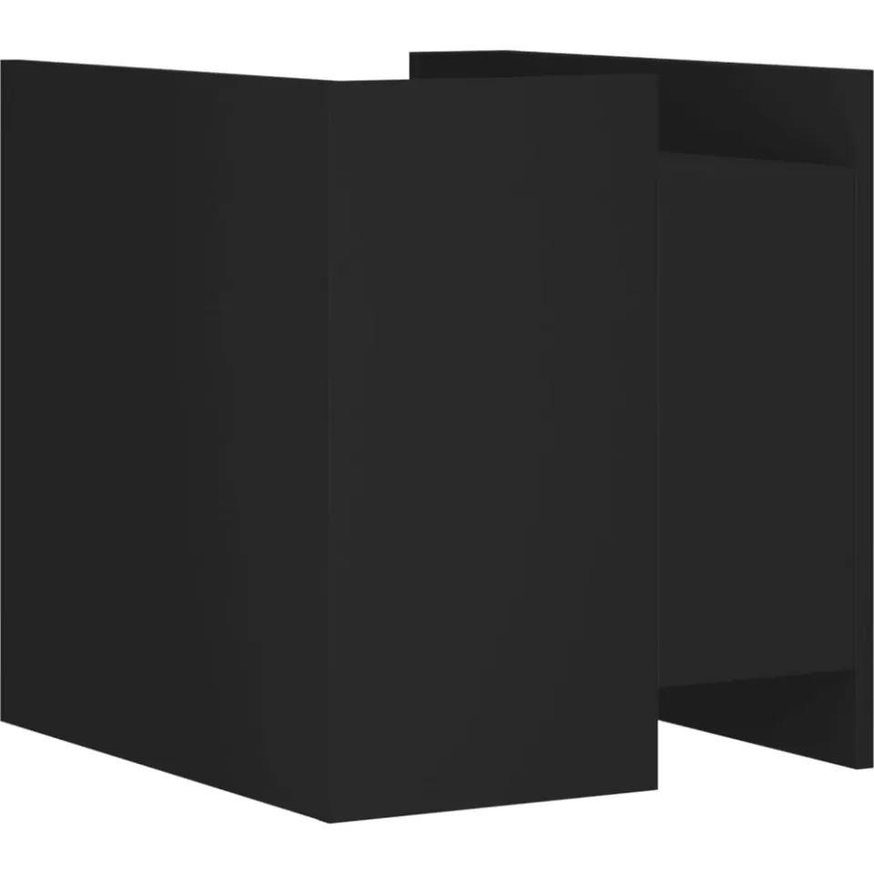 vidaXL Nachtkastje 45x50x50 cm bewerkt hout zwart, foto 4