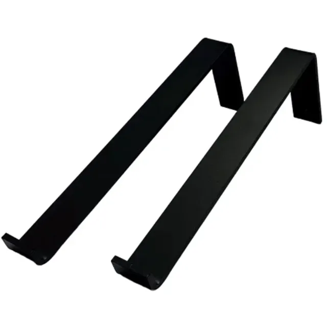 Wovar Plankdrager Zwart Industrieel Staand 15 x 35 cm | Set 2 Stuks ZwartZwart