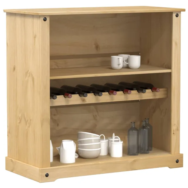 vidaXL Wijnkast Corona 107,5x51x105,5 cm massief grenenhout Bruin