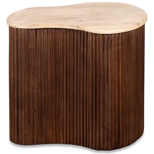 Lewis & Loft Salontafel Lena - Organische vorm - FSC-gecertificeerd mangohout - Bruin
