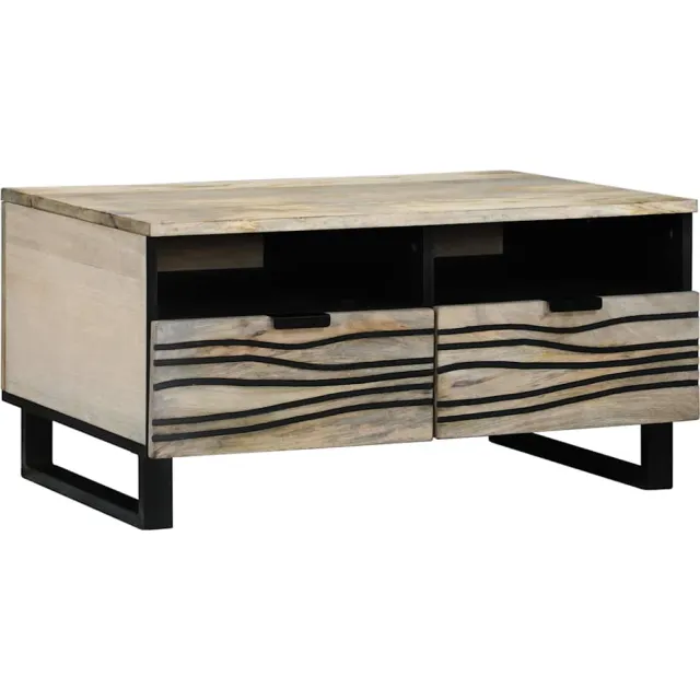 vidaXL Salontafel Wit 80 x 54 x 40 cm Bewerkt hout