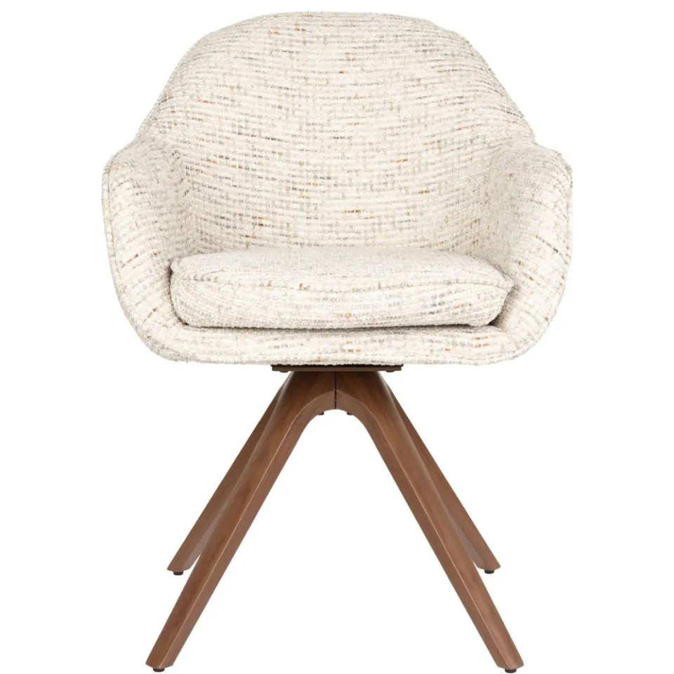Housecraft Living Batoul draaibare eetkamerstoel met armleuningen beige, foto 2