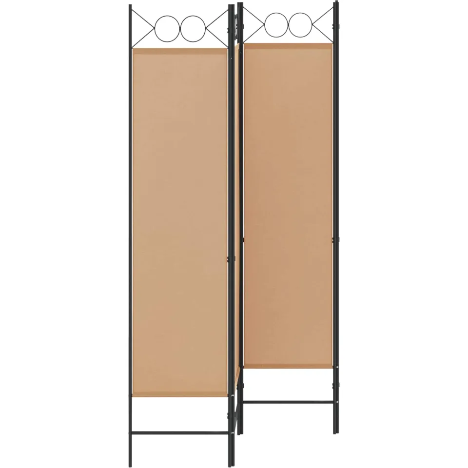 vidaXL 4-panelen roomdivider Beige 160 x 180 cm Stof, foto 2