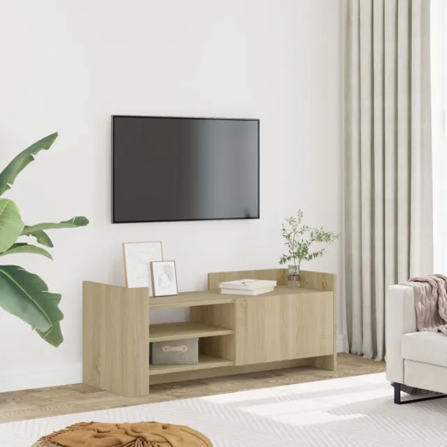 vidaXL Tv-meubel 100x35x40 cm bewerkt hout sonoma eikenkleurig, foto 2