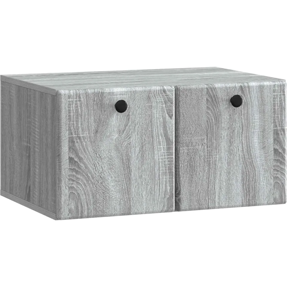 vidaXL Wandbeugel TV-kast 59,5 x 41 x 30 cm Grijs Sonoma Bewerkt hout, foto 3