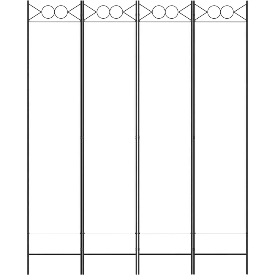vidaXL Kamerscherm met 4 panelen 160x200 cm stof wit
