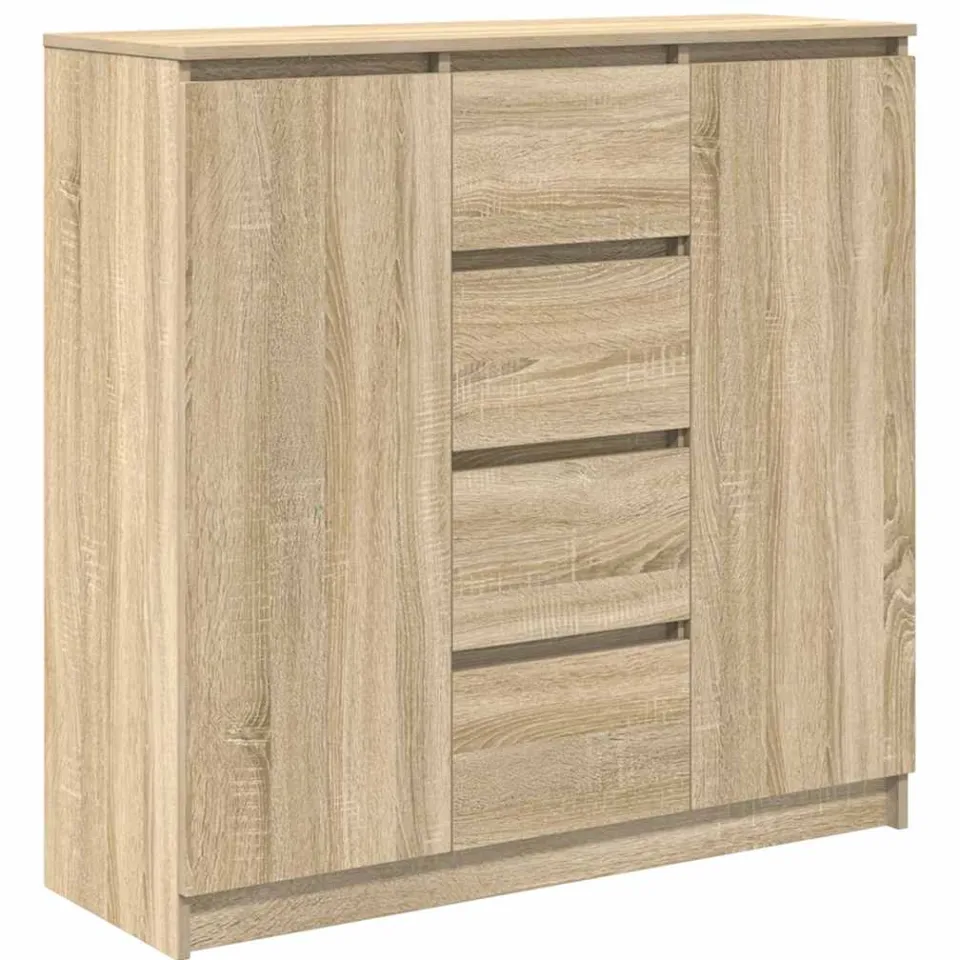 vidaXL Dressoir met lades 100,5x35x98,5 cm spaanplaat sonoma Bruin