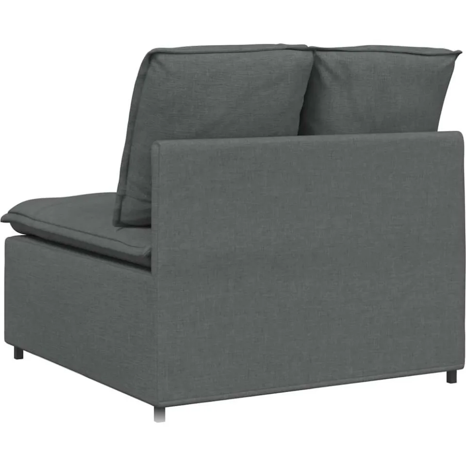 vidaXL Modulaire bank middenmodule met kussens 100 cm donkergrijs grijs, foto 4