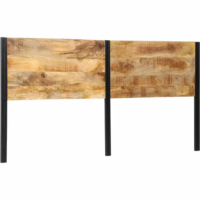 vidaXL Hoofdeinde 200 cm massief hout mango en ijzer Bruin