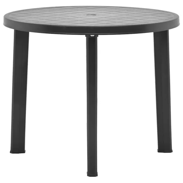vidaXL Tuintafel 89 cm kunststof antraciet Anthraciet