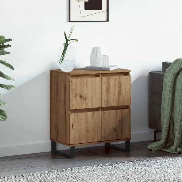 vidaXL Dressoir Artisan Eiken 60 x 35 x 70 cm Bruin