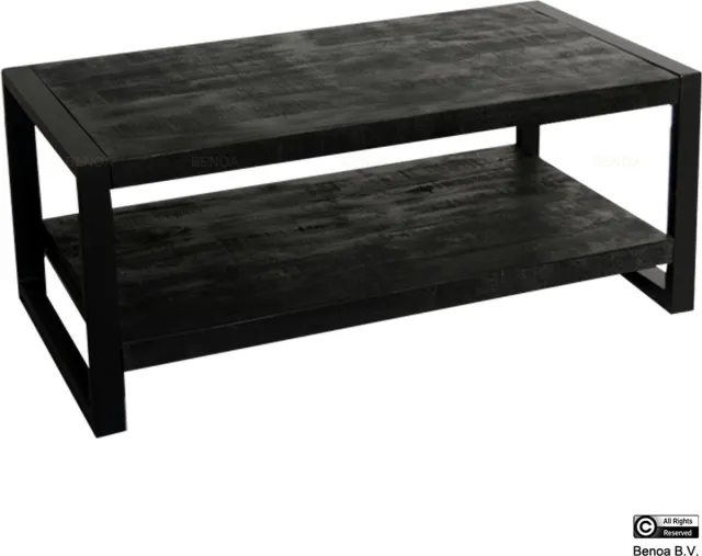 Benoa Salontafel Britt Zwart mangohout | 110x60 cm