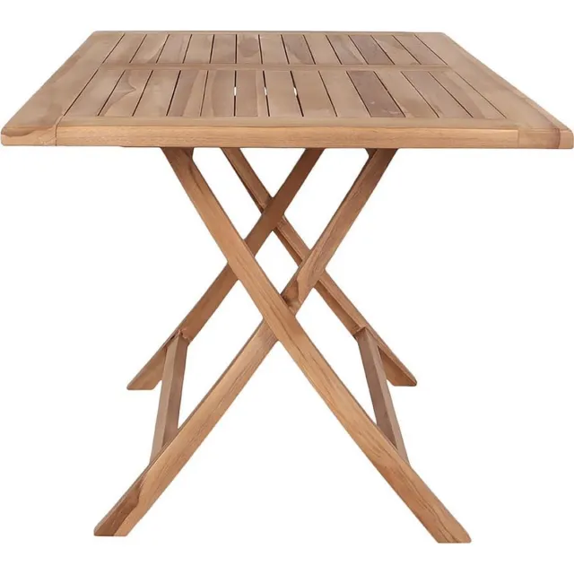 House Nordic Oline tuintafel 80x120 cm massief teakhout. Bruin