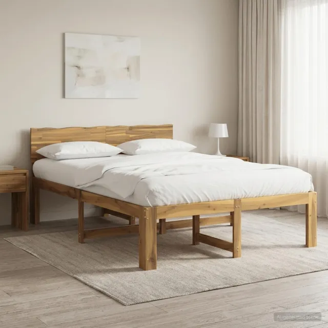 vidaXL Tweepersoonsbed met hoofdeinde ROSTOCK Wit 160 x 200 cm