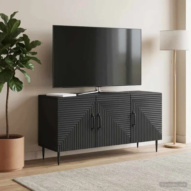 vidaXL TV-kast Zwart 99 x 34,5 x 50 cm Bewerkt hout