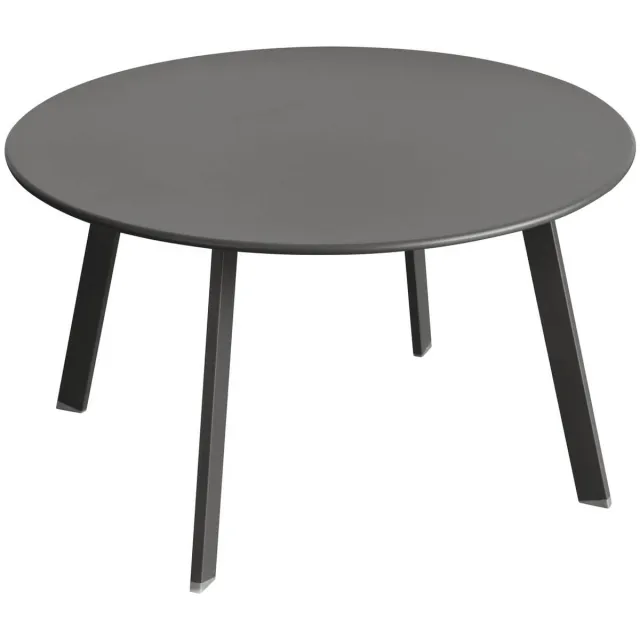 Hespéride Ronde bijzettafel van staal voor in de tuin SAONA Gris graphite