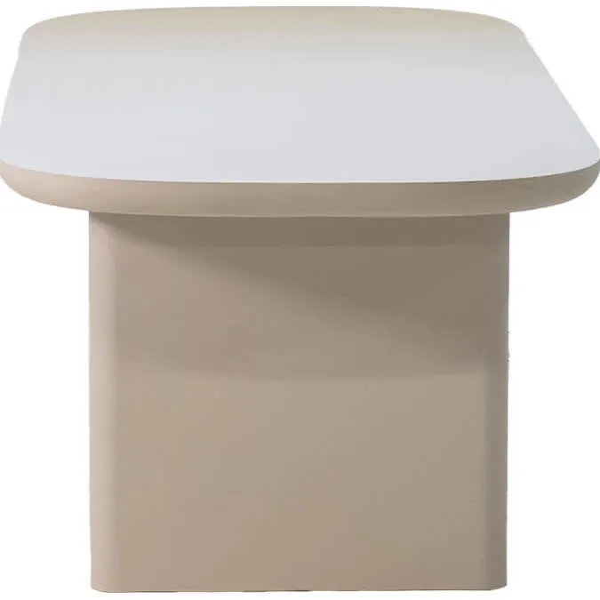 Giga Meubel Eettafel Maya - Deens Ovaal - Beige Betonlook - 200x100x75cm, foto 6