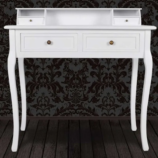 vidaXL Kaptafel Femke met lades wit, foto 2
