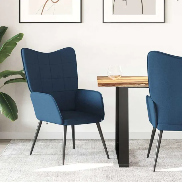 vidaXL Relaxstoel stof blauw