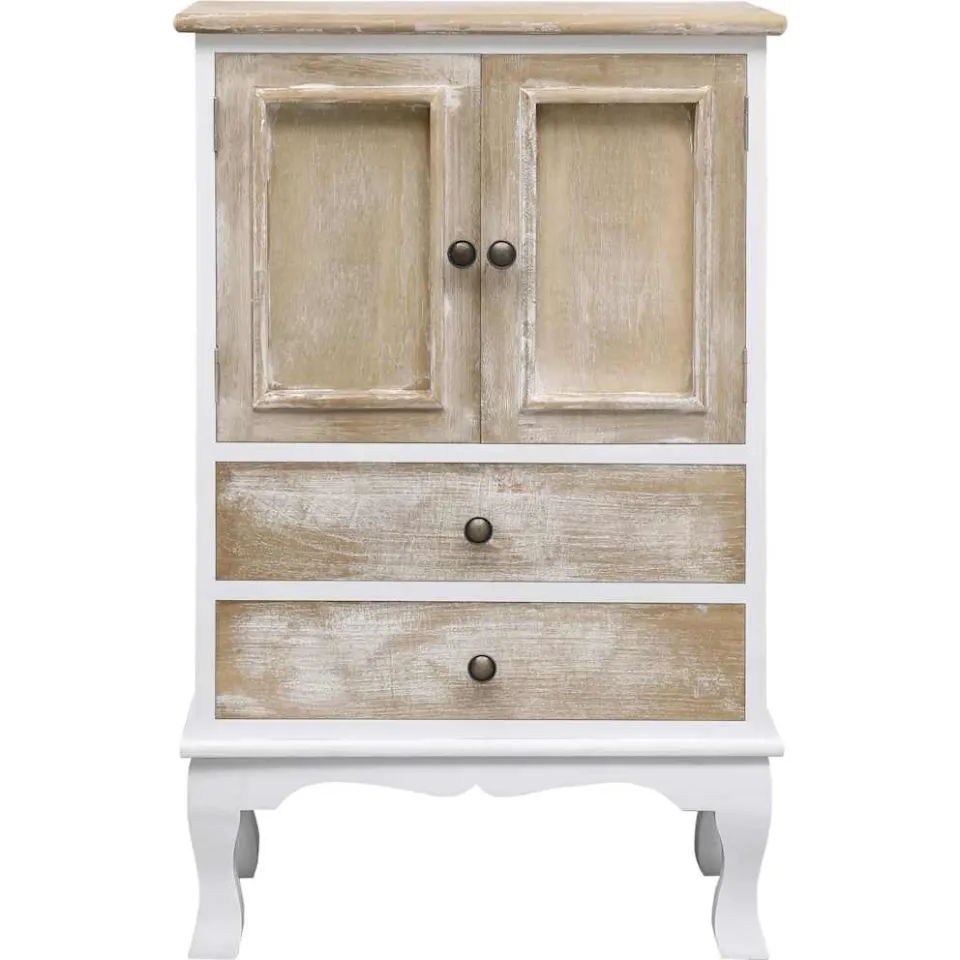 vidaXL Ladekast 50x30x80 cm hout wit, foto 2