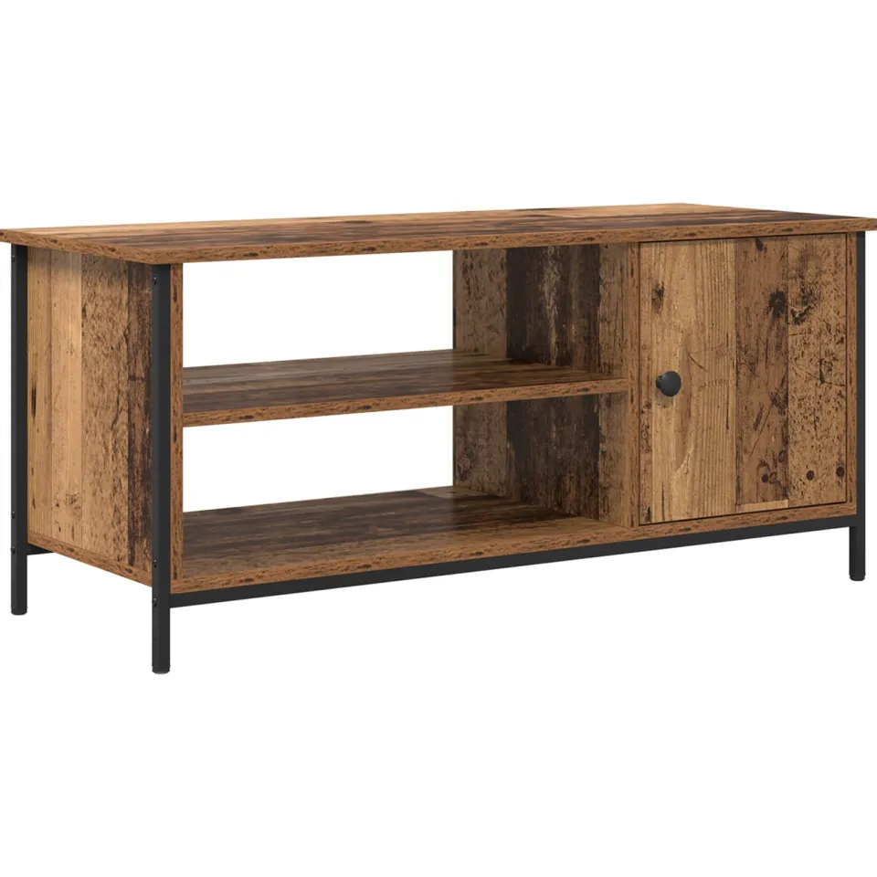 vidaXL TV-kast 100 x 40 x 45 cm Oud Hout Bewerkt hout bruin, foto 3