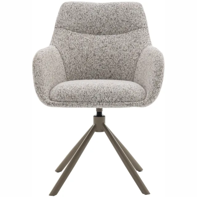DÉJA Living Eetkamerstoel Noé - Beige/Taupe - Draaibaar - Set van 2