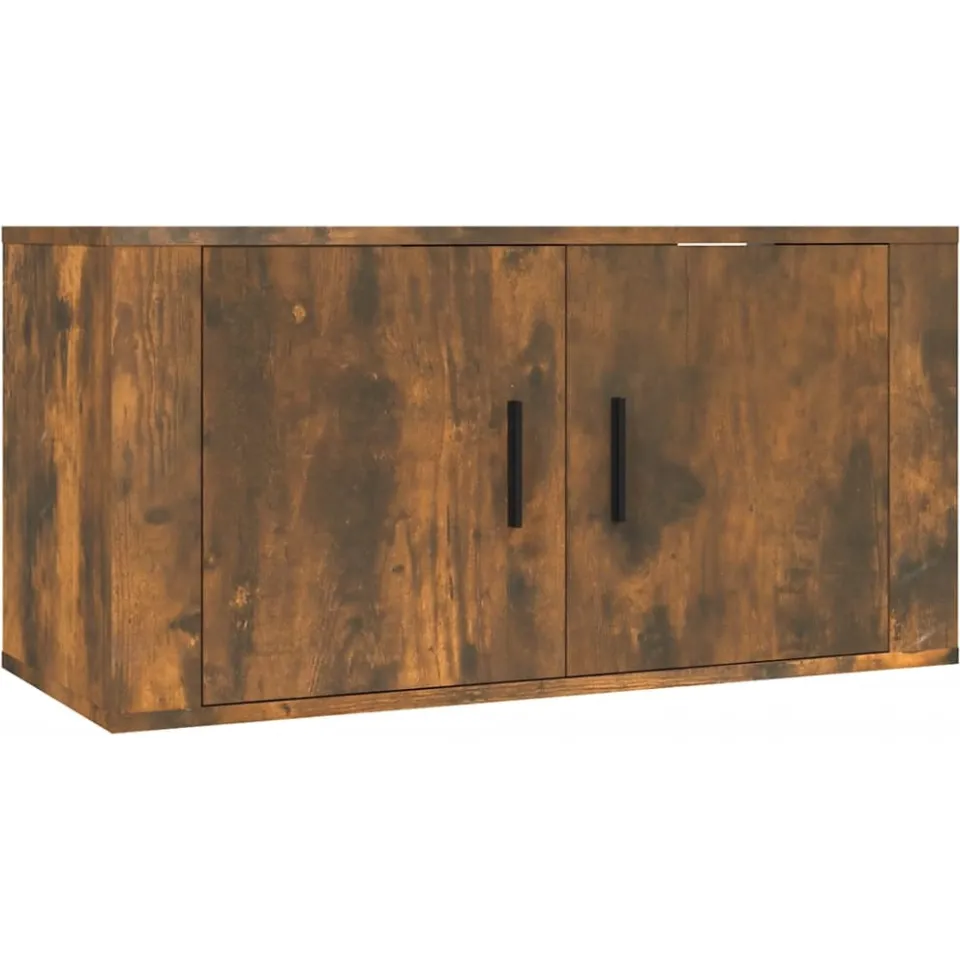 vidaXL Tv-wandmeubels 2 st 80x34,5x40 cm gerookt eikenkleurig Bruin