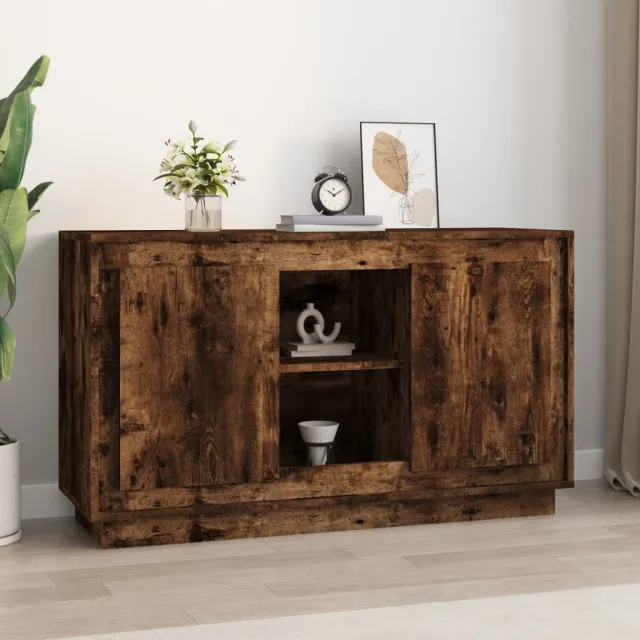 vidaXL Dressoir 102x35x60 cm bewerkt hout gerookt eikenkleurig Bruin