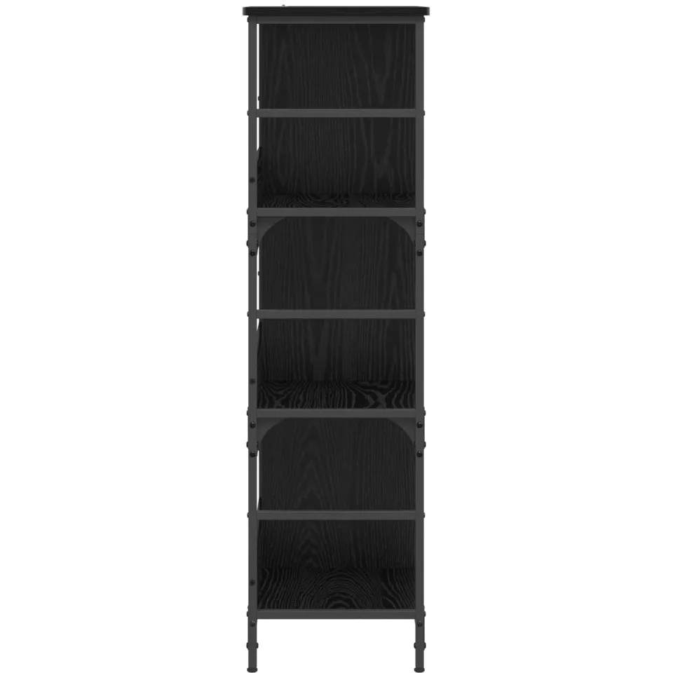 vidaXL Boekenkast 4-laags 78,5 x 33 x 117,5 cm metaal PB Zwart eiken, foto 4