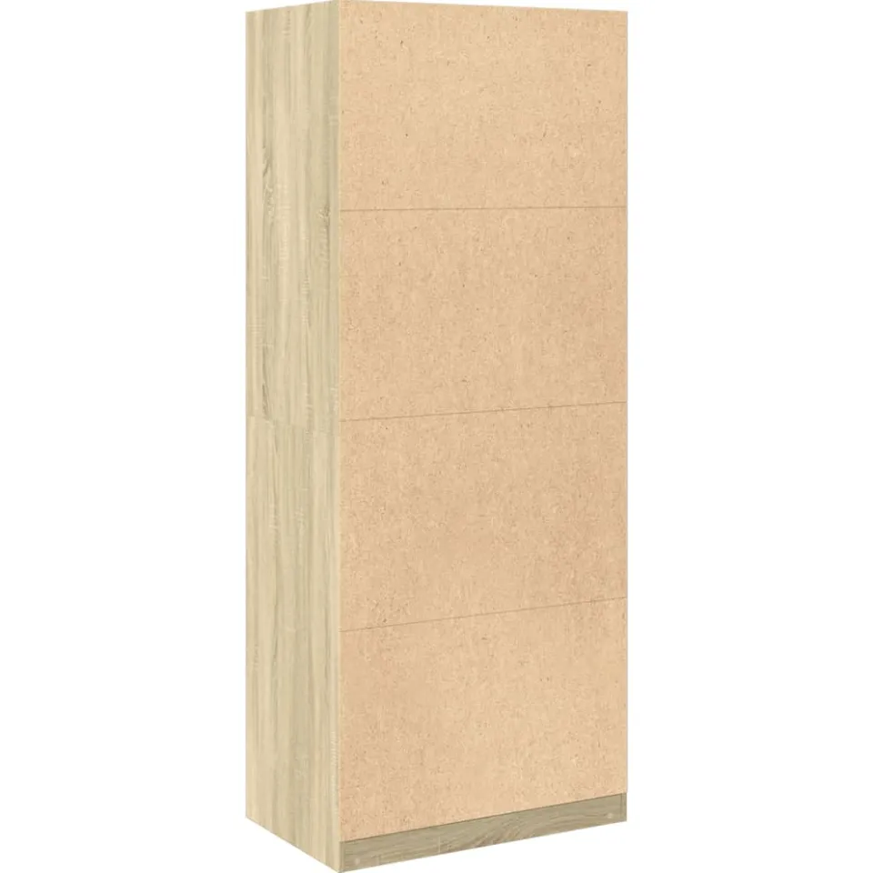 vidaXL Kledingkast 80x50x200 cm bewerkt hout sonoma eikenkleurig, foto 4