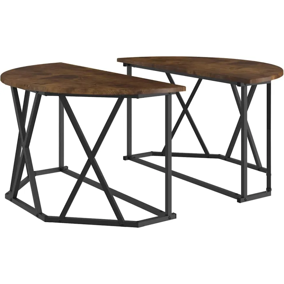 vidaXL Salontafel Gerookt eiken 80 x 80 x 42 cm Bruin