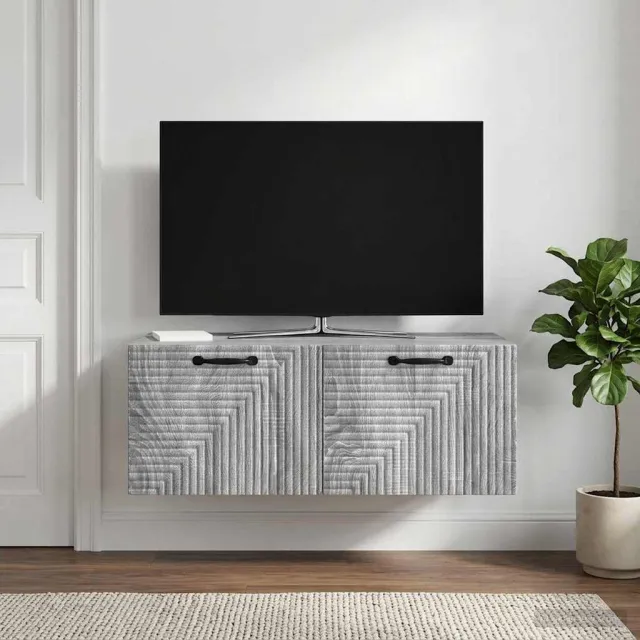 vidaXL Wandbeugel TV-kast Grijs sonoma 78,5 x 41 x 30 cm Bewerkt hout, foto 2