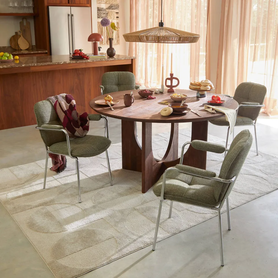 NOUS Living eetkamerstoel Chrome groen, foto 4