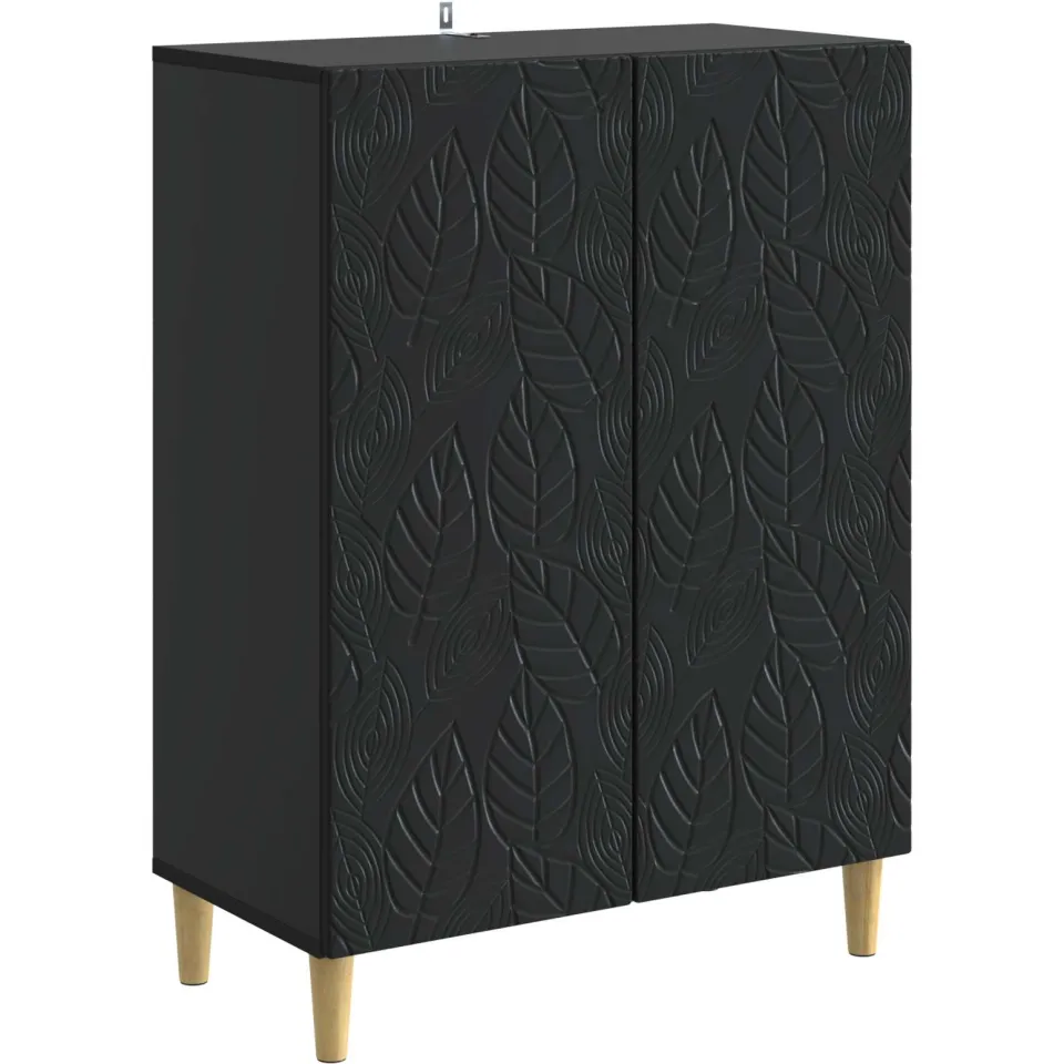 vidaXL Dressoir Zwart 66 x 34,5 x 90 cm Bewerkt hout