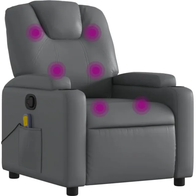 vidaXL Massagestoel - van - grijs - kunstleer
