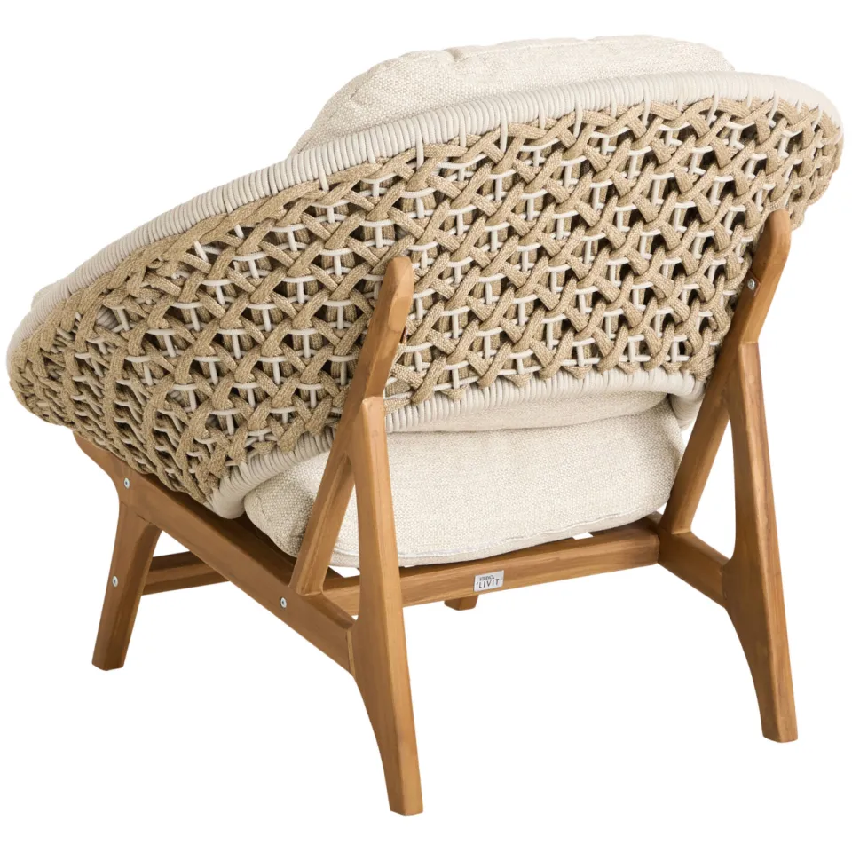 Studio LIVIT loungestoel Malang teak beige, foto 3