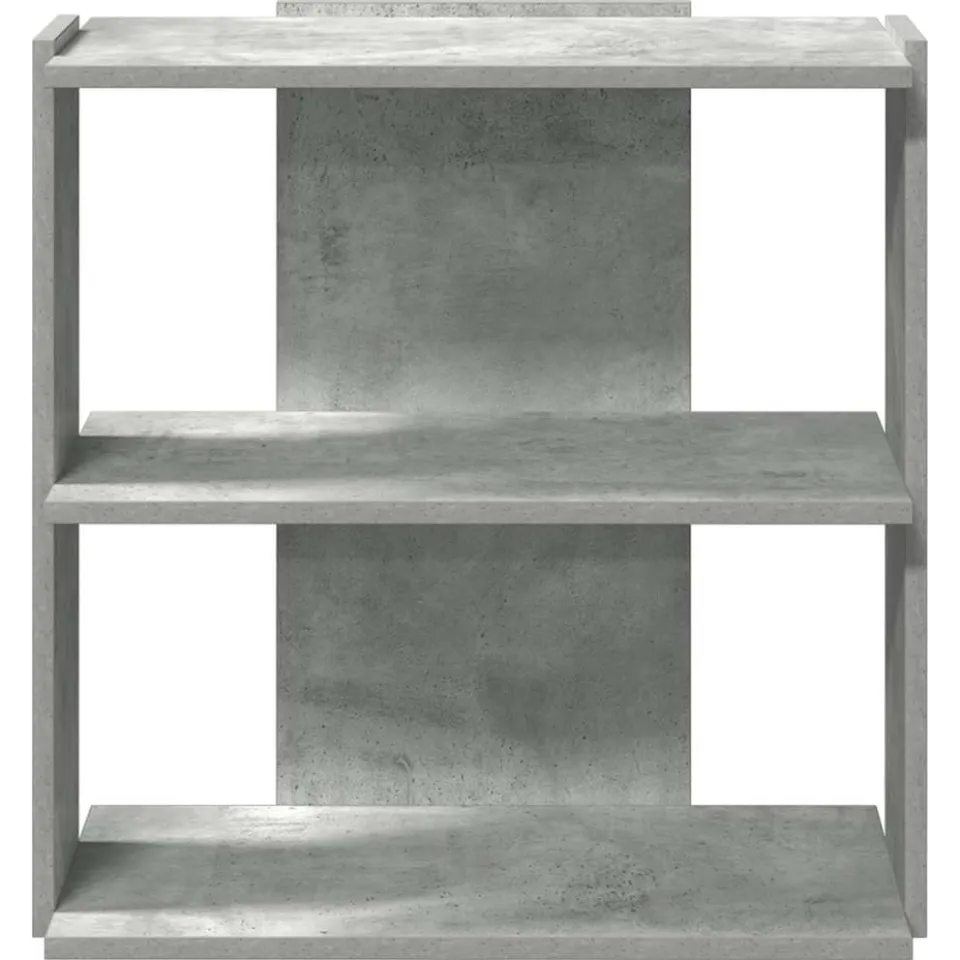 vidaXL Boekenkast 3-laags 60x30x60 cm bewerkt hout betongrijs grijs, foto 4