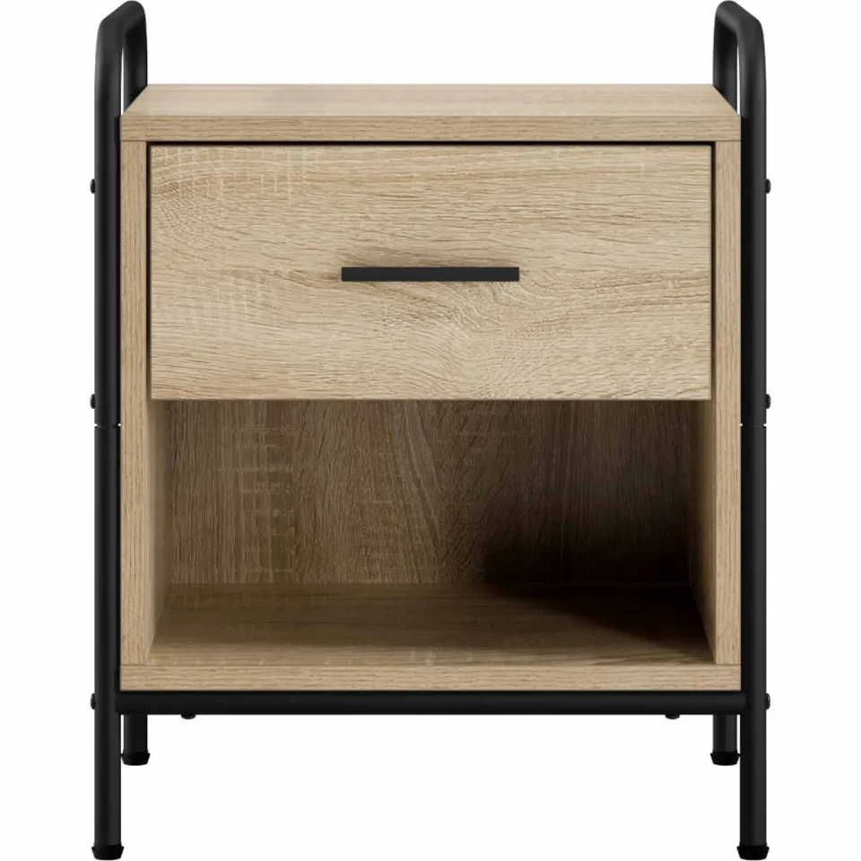 vidaXL Nachtkastje Sonoma Eiken 40 x 30 x 50 cm Bewerkt hout, foto 4