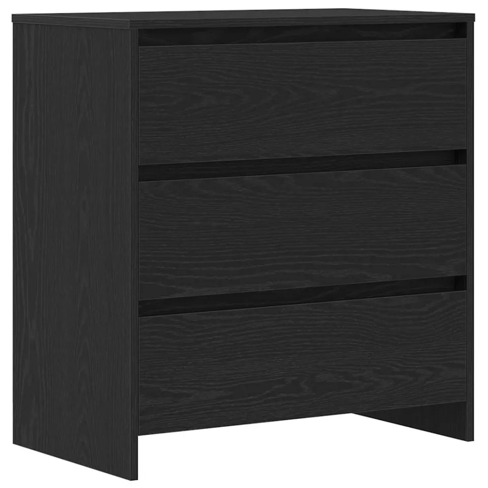 vidaXL Dressoir 70x41x75 cm bewerkt hout zwart eikenkleur