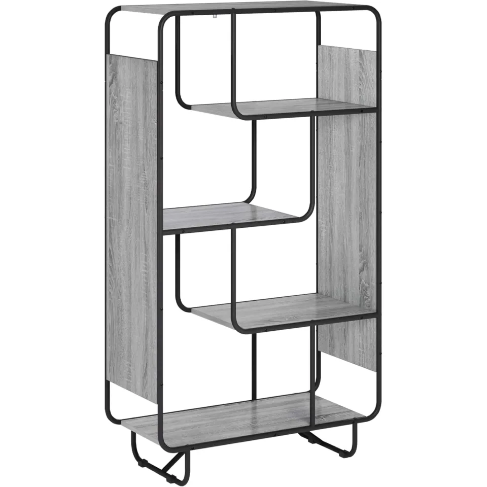 vidaXL Hoge kast Grijs Sonoma 80 x 37,5 x 144 cm Bewerkt hout, foto 3