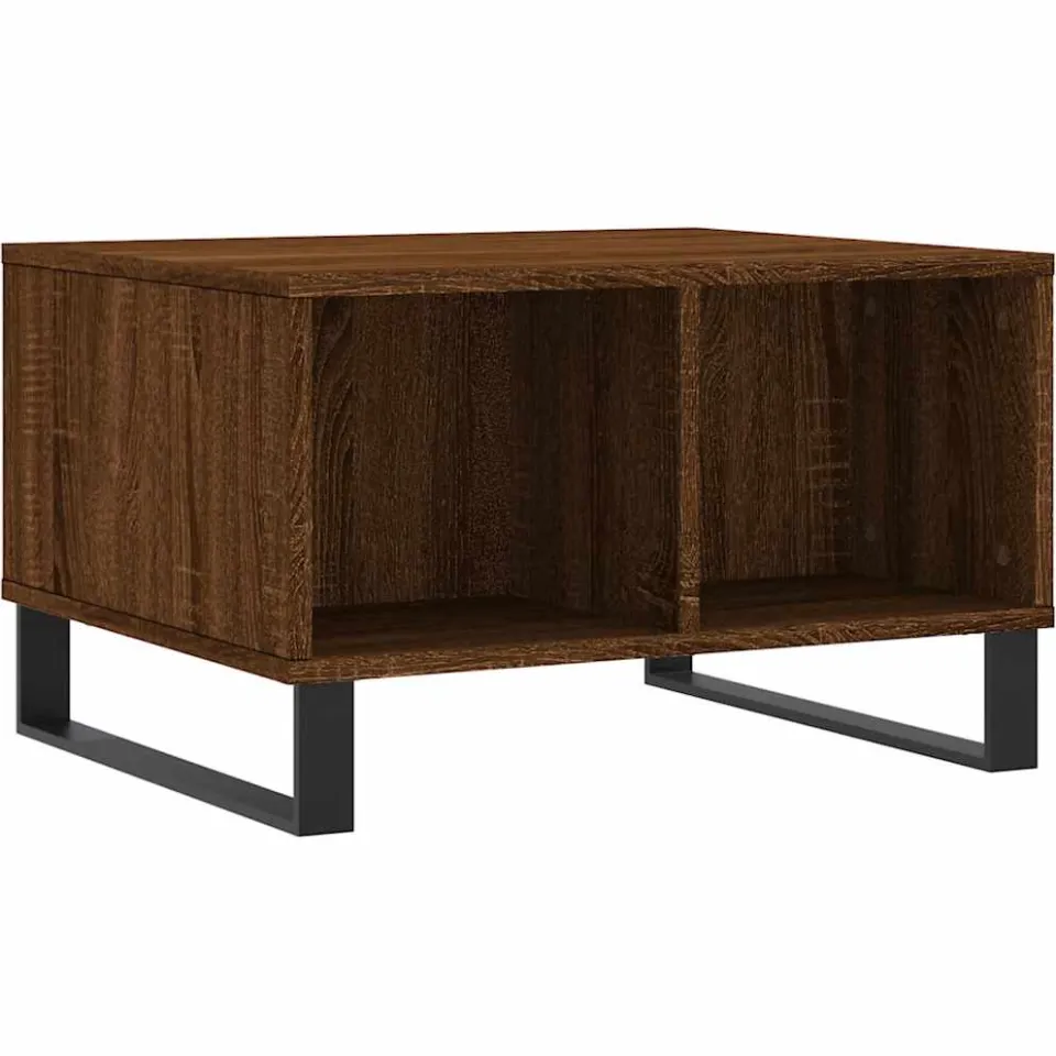 vidaXL Salontafel 60x50x36,5 cm bewerkt hout bruin eikenkleur, foto 3