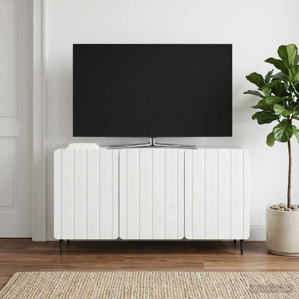vidaXL TV-kast Wit 99 x 34,5 x 52 cm Bewerkt hout, foto 4